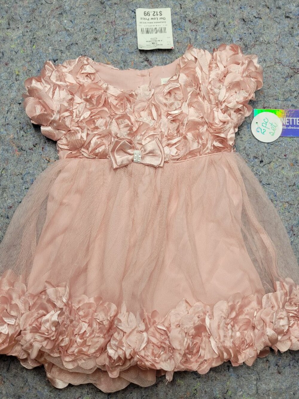 Infant girls dress, Nanette,  size 18 mos. Pink, new with tags